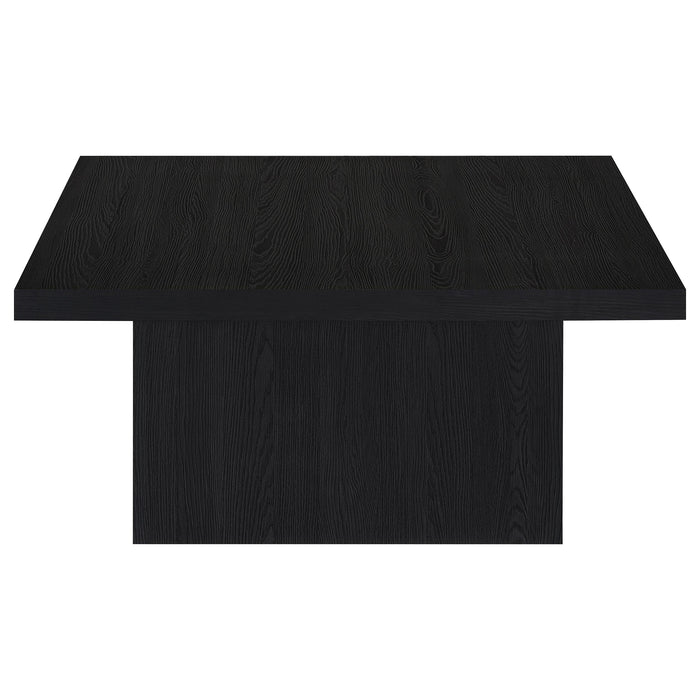 Devar 2-piece Square Cocktail Coffee End Table Set Black