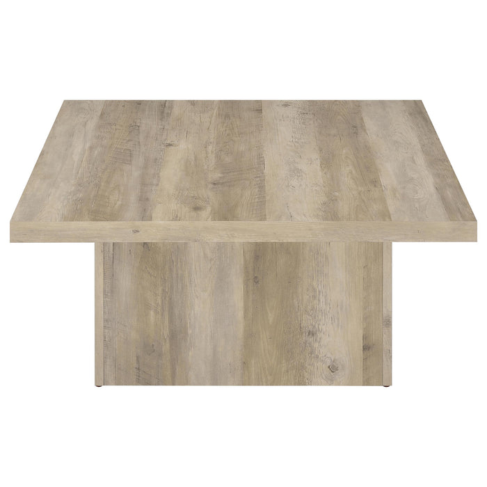 Devar Square Engineered Wood Coffee Table Distressed Pine