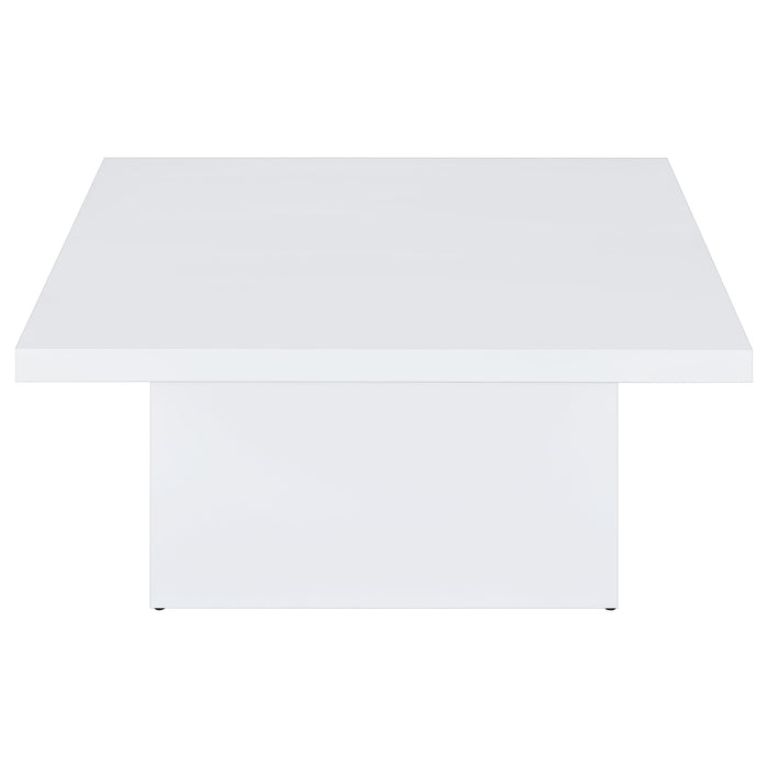 Devar 3-piece Square Coffee End Table Set White High Gloss