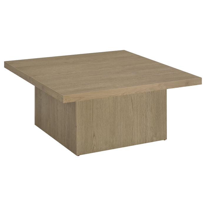 Devar 3-piece Square Cocktail Coffee End Table Set Latte