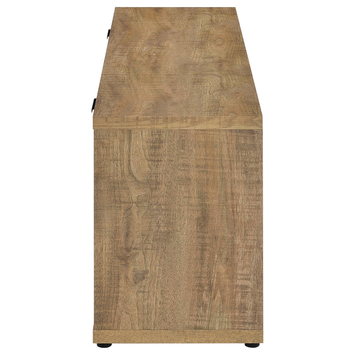 Fuller 60-inch 2-door TV Stand Fireplace Media Console Mango