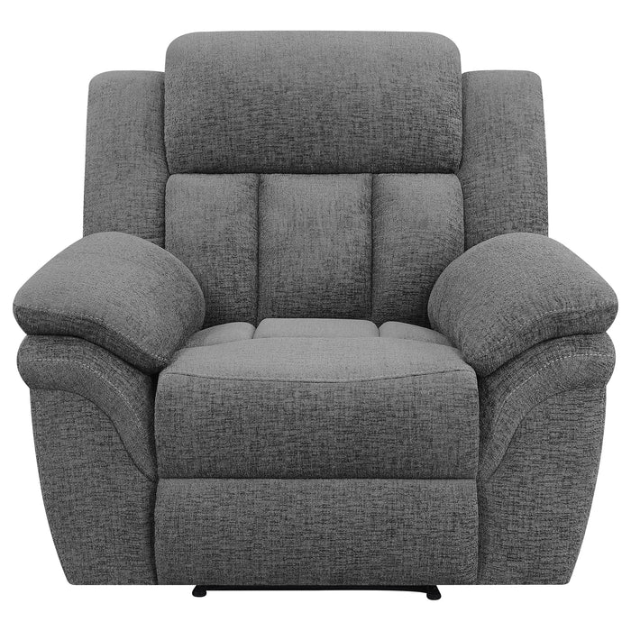 Bahrain Upholstered Glider Recliner Charcoal