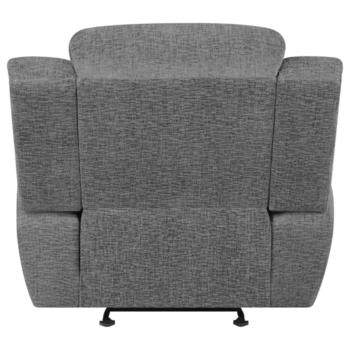 Bahrain Upholstered Glider Recliner Charcoal