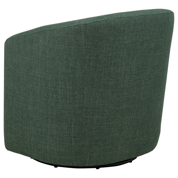 Mossbrook Fabric Upholstered Swivel Accent Chair Green