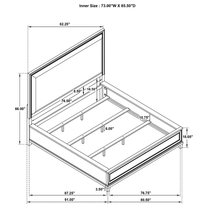 Pembroke 4-piece California King Bedroom Set Washed Oak