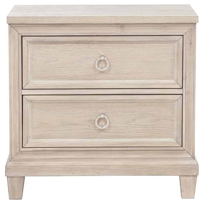 Pembroke 2-drawer Nightstand Bedside Table Washed Oak