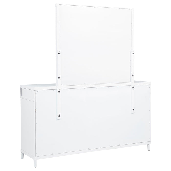 Gracemont 8-drawer Bedroom Dresser with Mirror White
