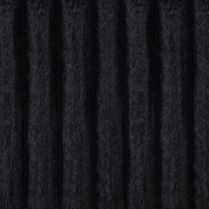 Jacana Corduroy Upholstered Dual Power Chaise Sofa Black