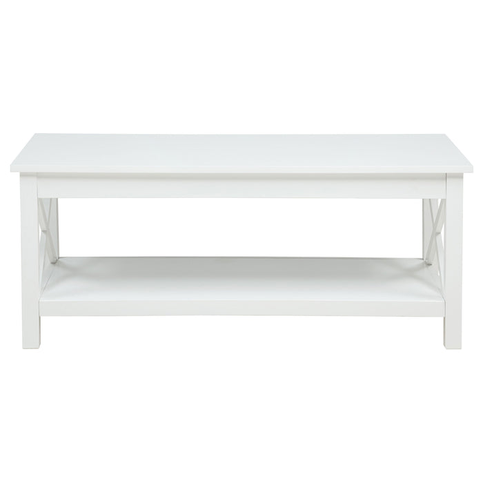 Skyview 3-piece Rectangular Lift Top Coffee Table Set White