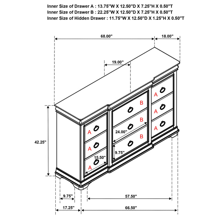 Garland 4-piece Eastern King Bedroom Set Brown Cherry