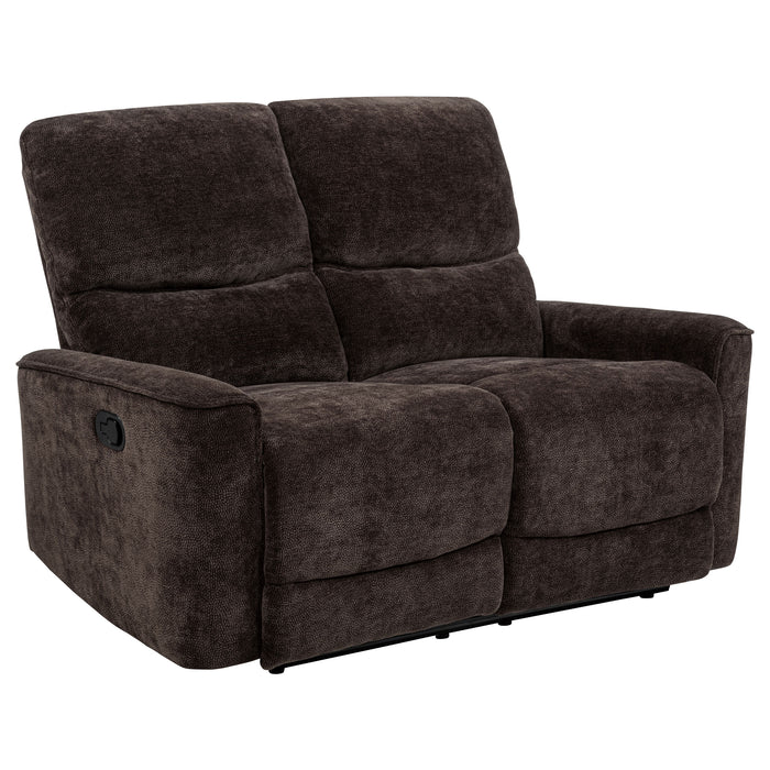 Navarro 3-piece Upholstered Reclining Sofa Set Dark Brown