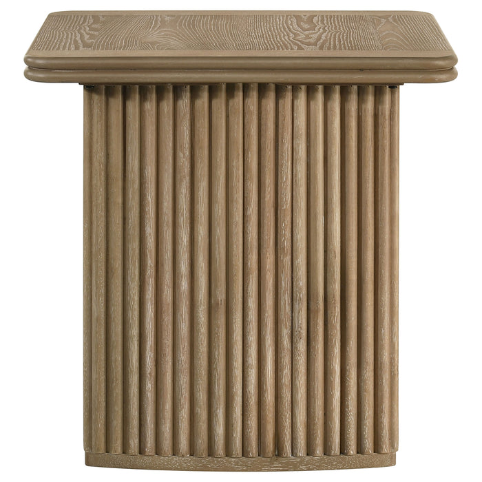 Adina 3-piece Wood Coffee Table Set Distressed Light Brown