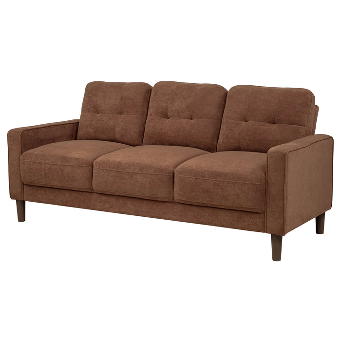 Bowen II Fabric Upholstered Track Arm Sofa Rust