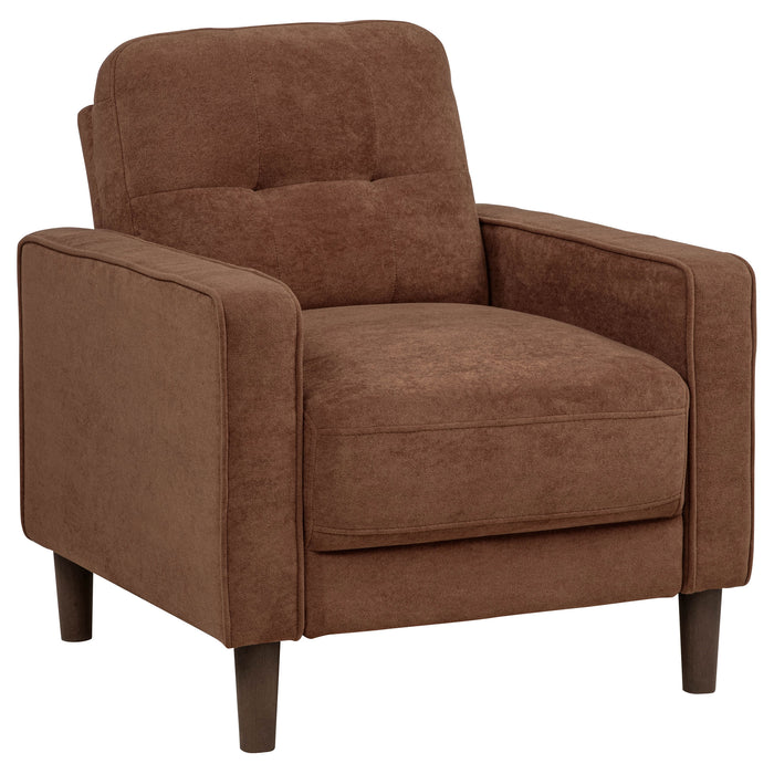 Bowen II Fabric Upholstered Track Arm Accent Chair Rust