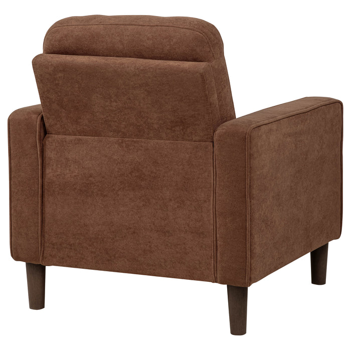 Bowen II Fabric Upholstered Track Arm Accent Chair Rust