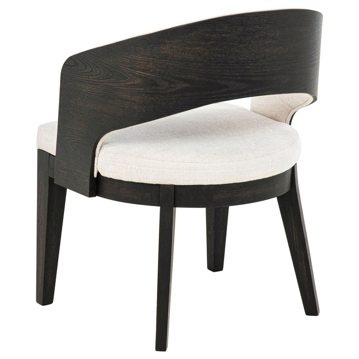 Leandro 5-piece Round Dining Table Set Burnished Black