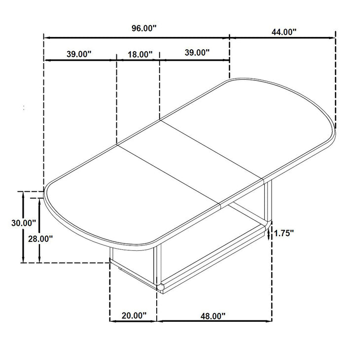Leandro 7-piece Rectangular Dining Table Set Burnished Black