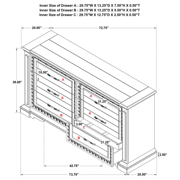 McKinney 4-piece Eastern King Bedroom Set Vintage White