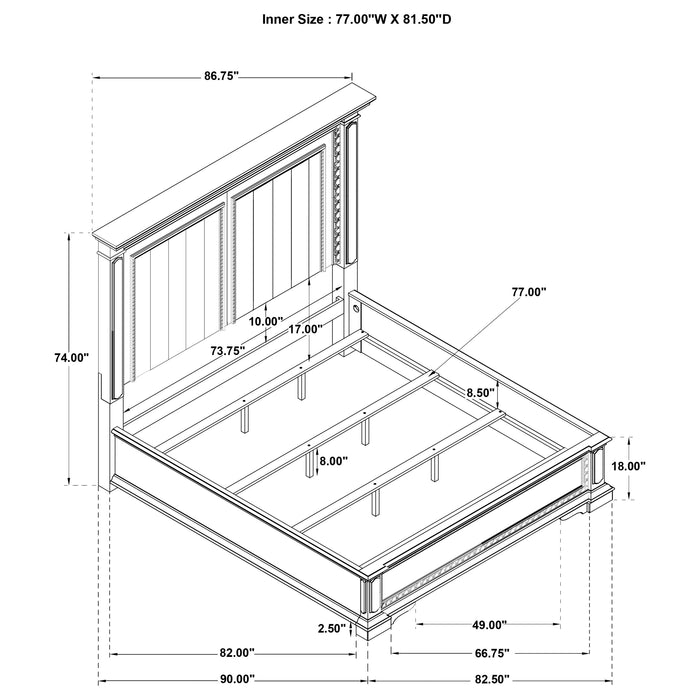 McKinney 5-piece Eastern King Bedroom Set Vintage White