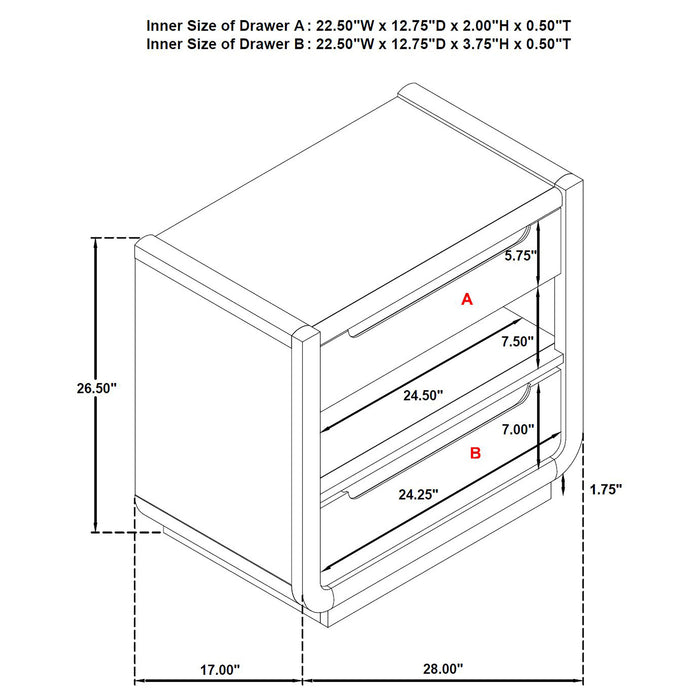 Leandro 5-piece Eastern King Bedroom Set Burnished Black