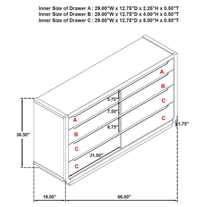 Leandro 5-piece Eastern King Bedroom Set Burnished Black