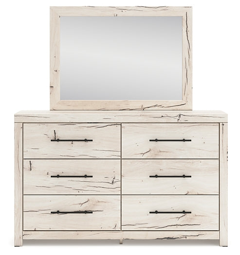 Lawroy Queen Panel Storage Bed with Mirrored Dresser, Chest and Nightstand