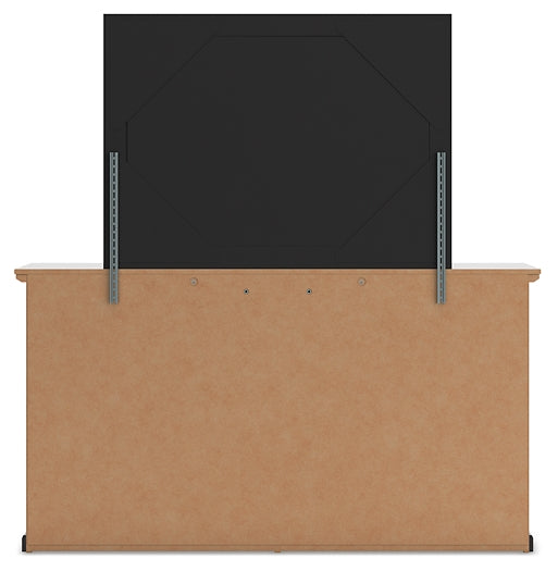 Maribel King Panel Bed with Mirrored Dresser, Chest and Nightstand