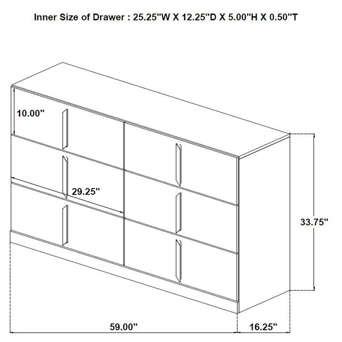 Ines 5-piece Queen Bedroom Set Grey and White High Gloss