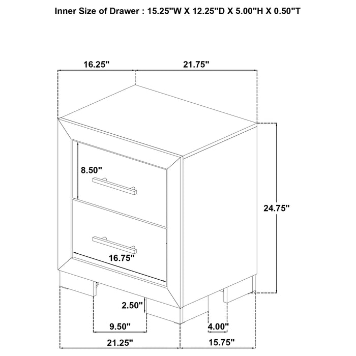 Arielle 5-piece Eastern King Bedroom Set Light Oak