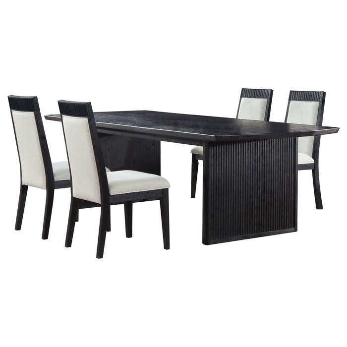 Brookmead 5-piece Extension Leaf Dining Table Set Black