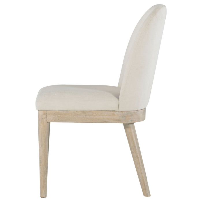 Solano Upholstered Dining Side Chair Beige (Set of 2)
