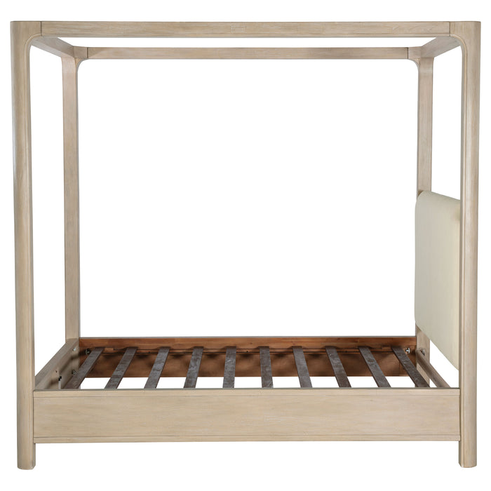 Solano 85-inch Eastern King Canopy Bed Weathered Mango