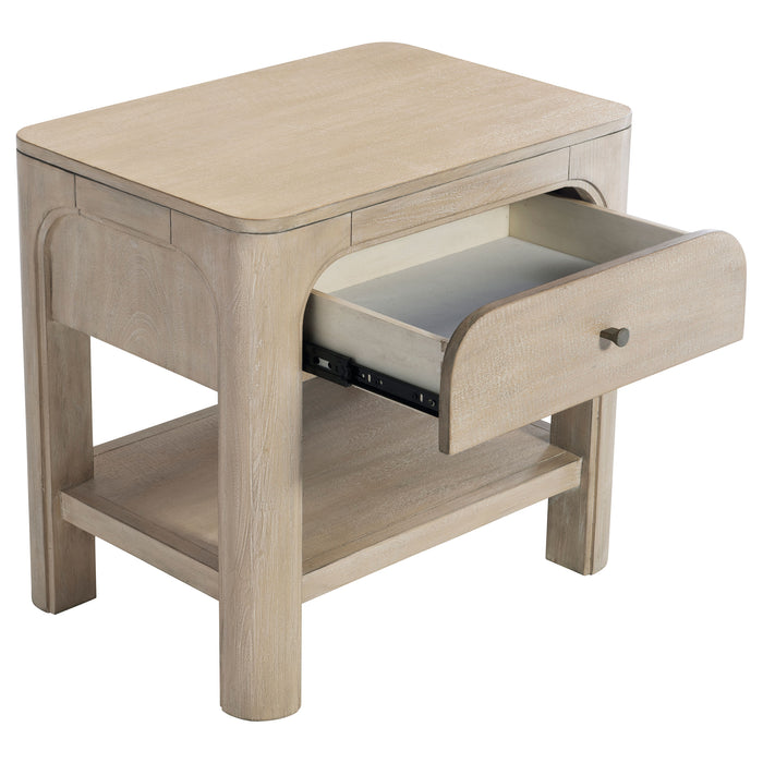 Solano 1-drawer Nightstand Bedside Table Weathered Mango