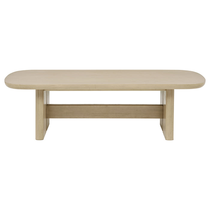 Kailani Coastal Rectangular Cocktail Coffee Table Beige Oak