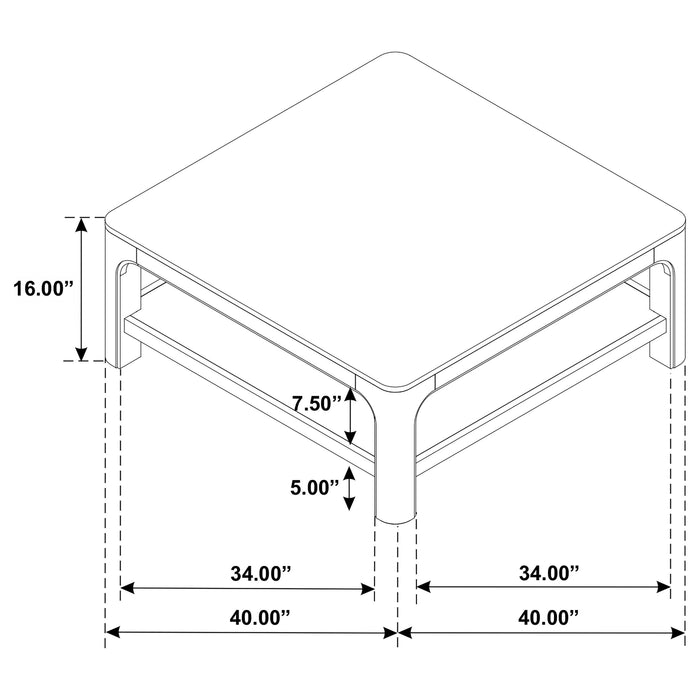 Solano 2-piece Square Coffee Table Set Weathered Mango