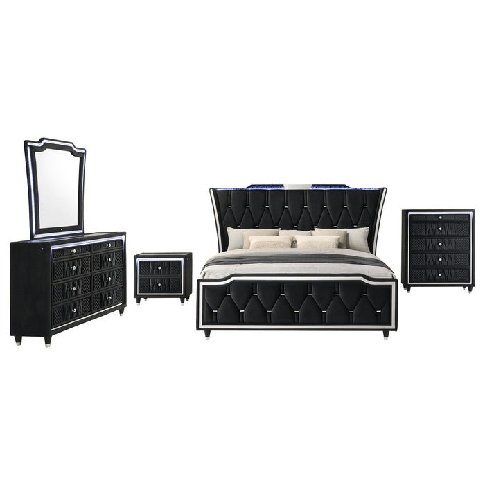 Lorient 5-piece Queen Bedroom Set Black