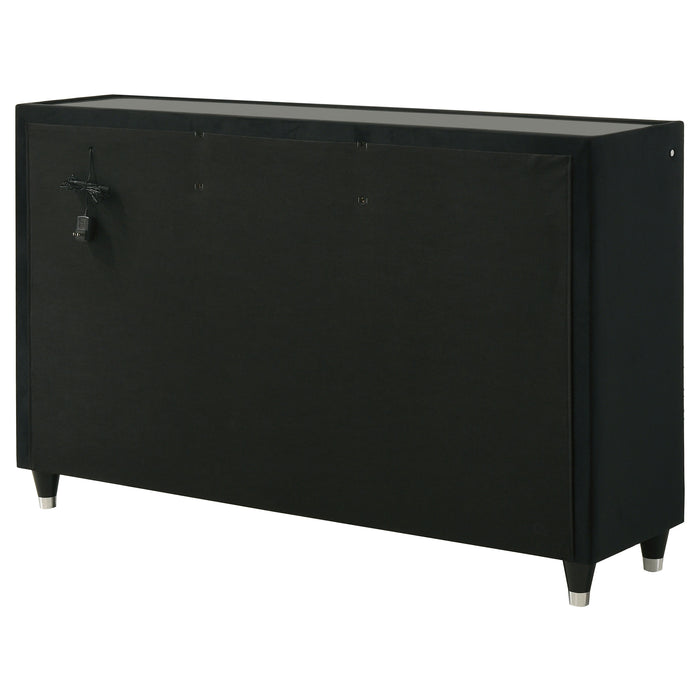 Lorient 8-drawer LED Bedroom Dresser Cabinet Black