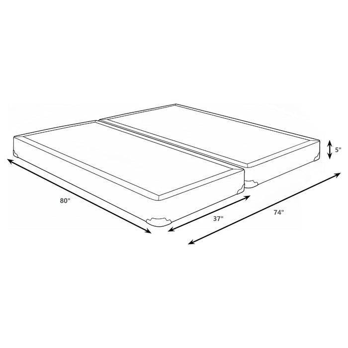 Mercer 5-inch Split Eastern King Low Profile Foundation