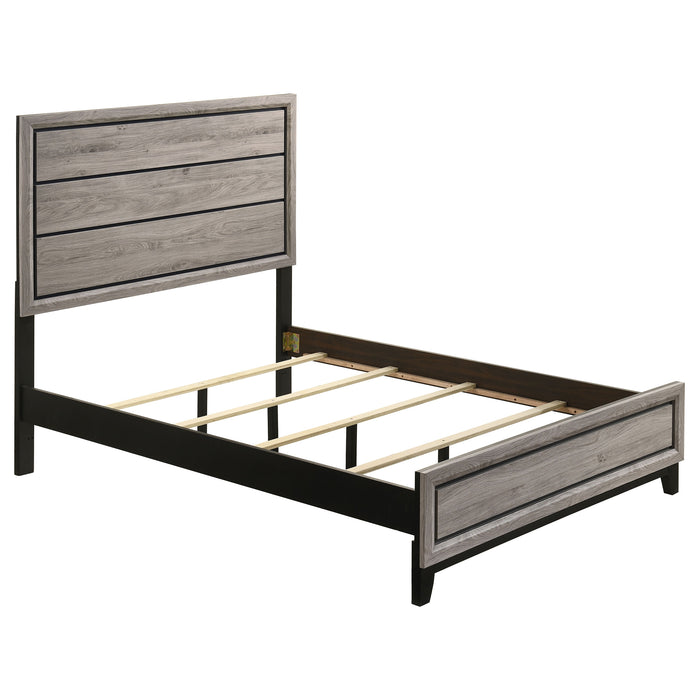 Watson Wood Full Panel Bed Light Taupe