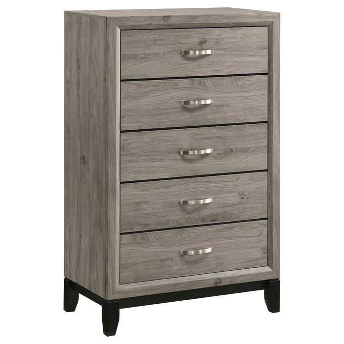Watson Five-piece Twin Bedroom Set Light Taupe