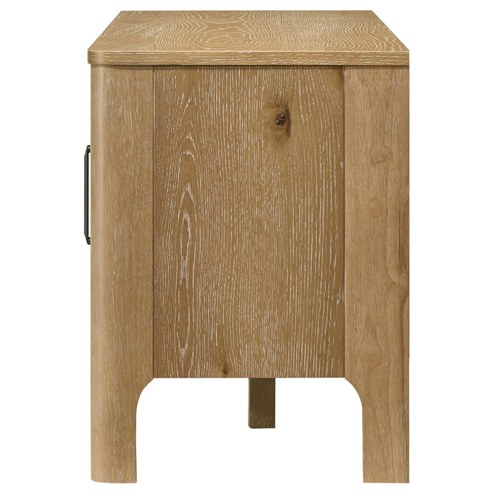 Rowe 65-inch 2-door Wood TV Stand Media Console Light Oak