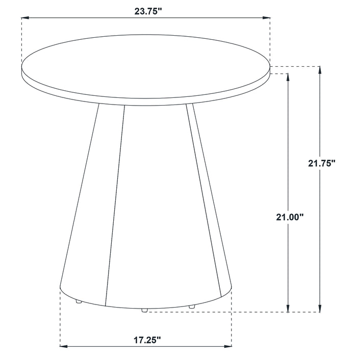 Franklin Round Wood Pedestal Side End Table Dark Brown