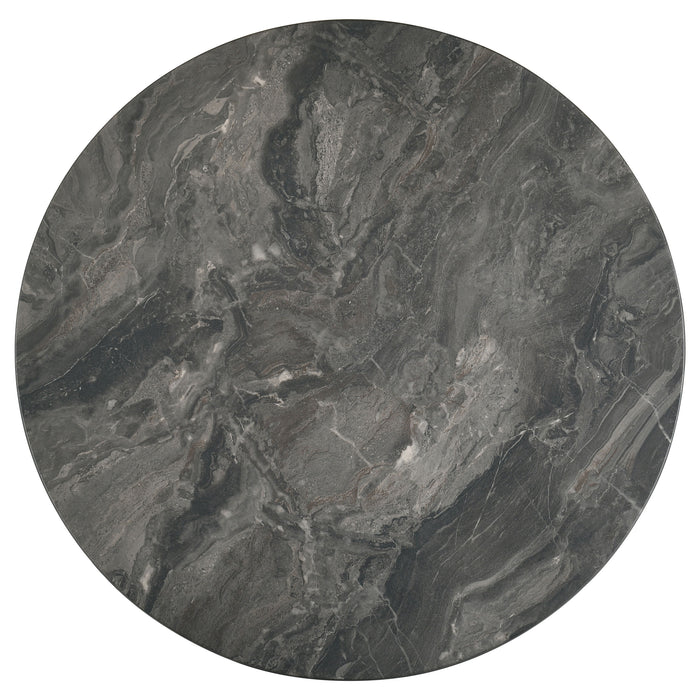 Bradley Round SmartTop Cocktail Coffee Table Smokey Grey and Brown