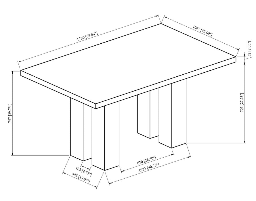 PARKSIDE DINING TABLE TOP
