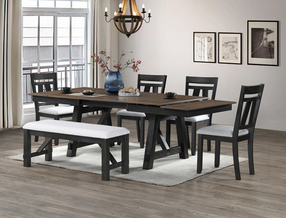 MARIBELLE SIDE CHAIR WHEAT CHARCOAL