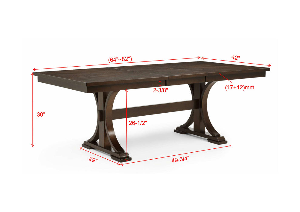 HAMIL DINING TABLE W/18" BUTTERFLY LEAF