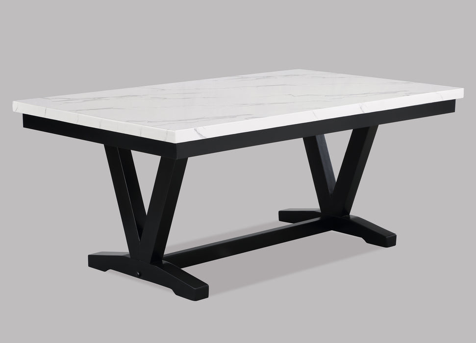 TANNER FAUX CARRERA DINING TABLE