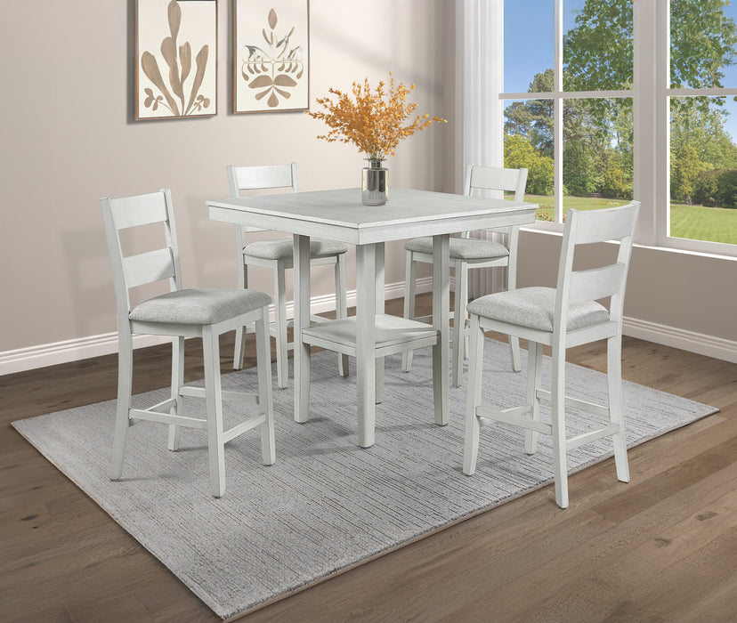 LESTER 5-PK COUNTER HEIGHT DINING SET DRIFT WOOD