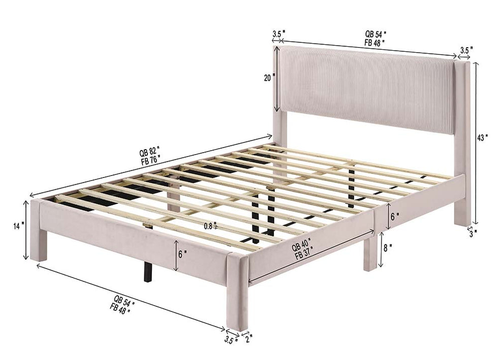 LUCIA FULL BED PINK