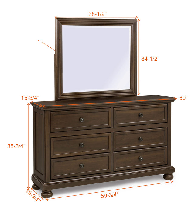 CLARIBELLE DRESSER MIRROR-BROWN
